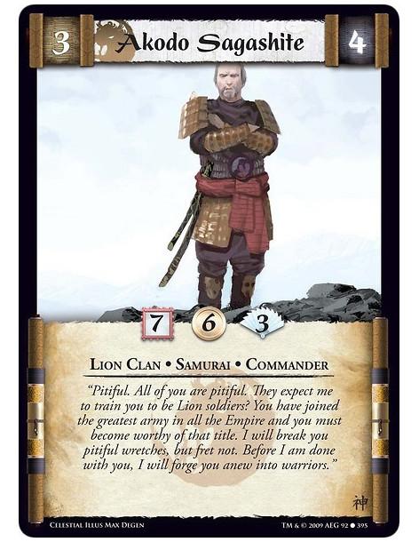 Akodo Sagashite  - Lion Clan • Samurai • Commander