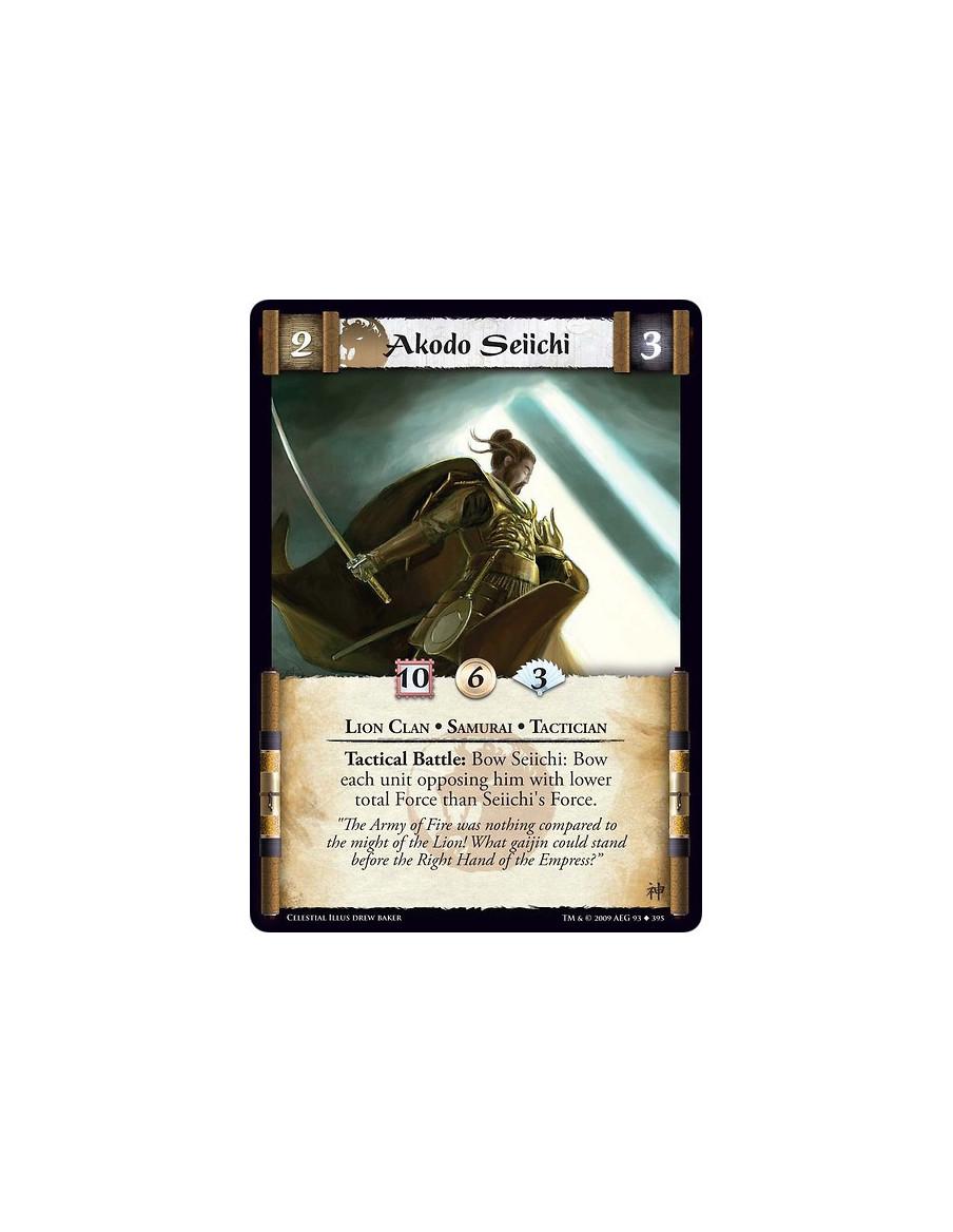 Akodo Seiichi (Español)  - Lion Clan • Samurai • Tactician Tactical Battle: Bow Seiichi: Bow each unit opposing him with lower t