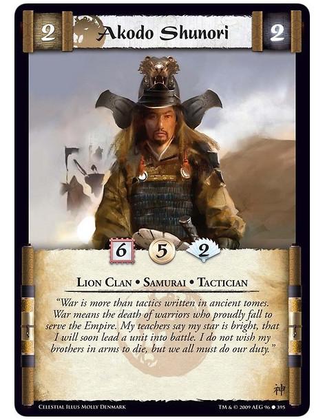 Akodo Shunori (Spanish)  - Lion Clan • Samurai • Tactician