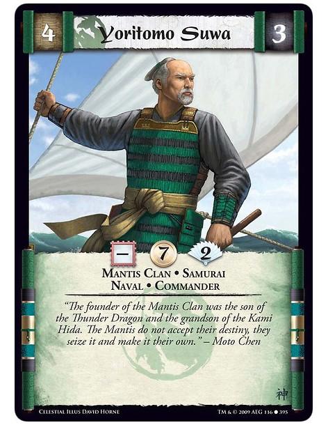 Yoritomo Suwa  - Mantis Clan • Samurai  • Naval • Commander