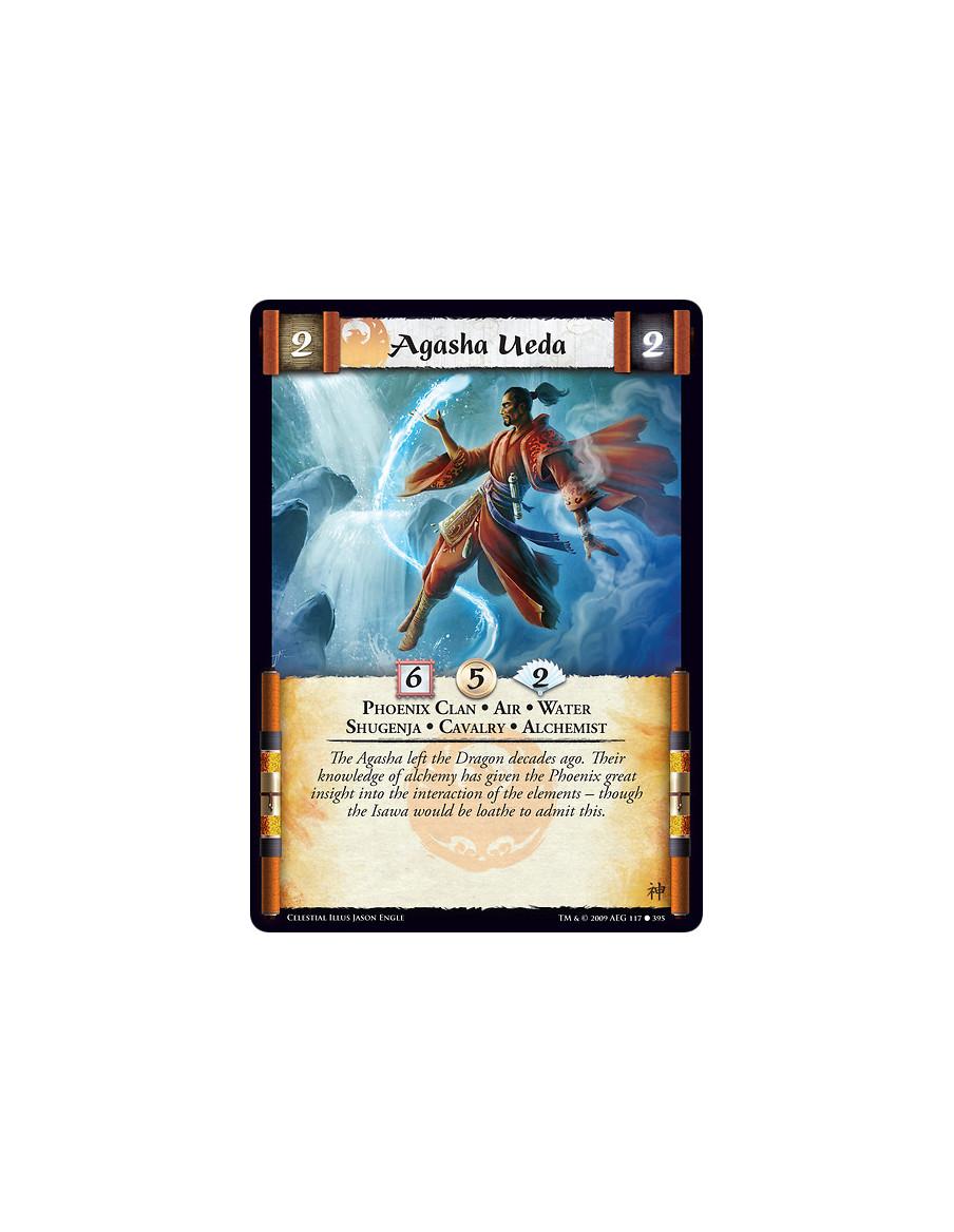 Agasha Ueda (MRP Cost 5) (Español)  - Phoenix Clan • Air • Water • Shugenja • Cavalry • Alch emist