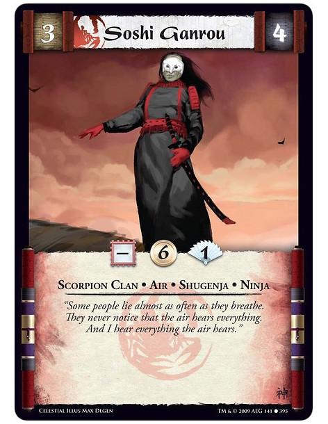 Soshi Ganrou (Spanish)  - Scorpion Clan • Air • Shugenja • Ninja