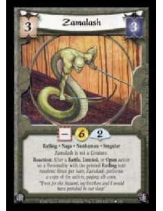 Zamalash  - Ratling · Naga · Nonhuman · Singular. Zamalash is not a Creature. Reaction: After a Battle, Limited, or Open action 