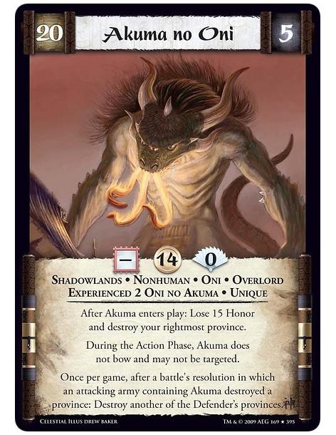 Akuma no Oni Exp2 (Spanish)  - Shadowlands • Nonhuman • Oni • Overlord • Experienced 2 Oni no Akuma • Unique After Akuma enters 