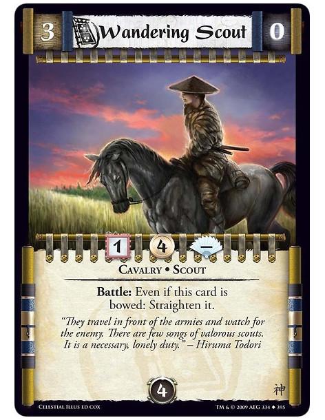 Wandering Scout  - Cavalry • Scout Battle: Even if this card is bowed: Straighten it.