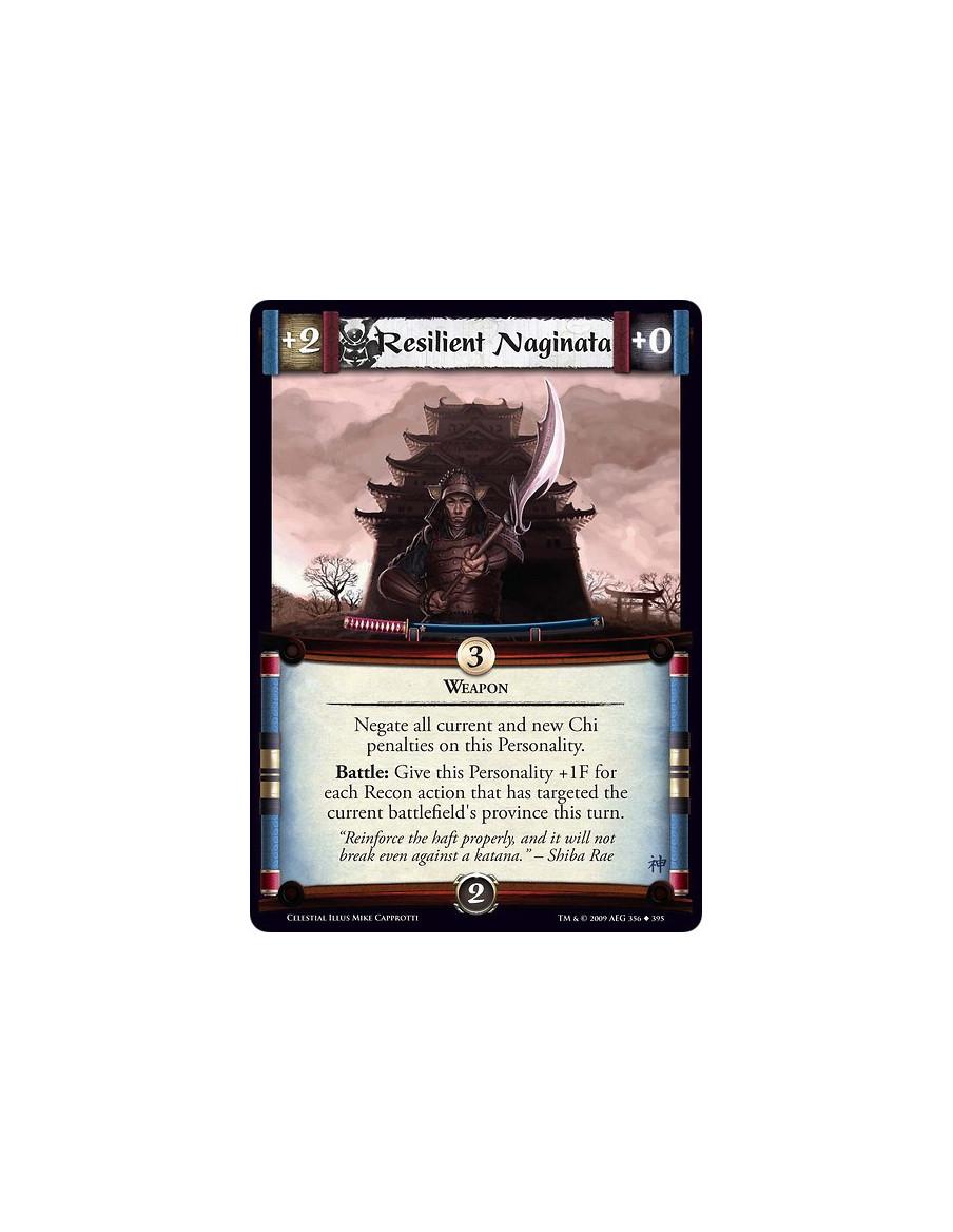 Resilient Naginata  - Weapon Negate all current and new Chi penalties on this Personality. Battle: Give this Personality +1F for