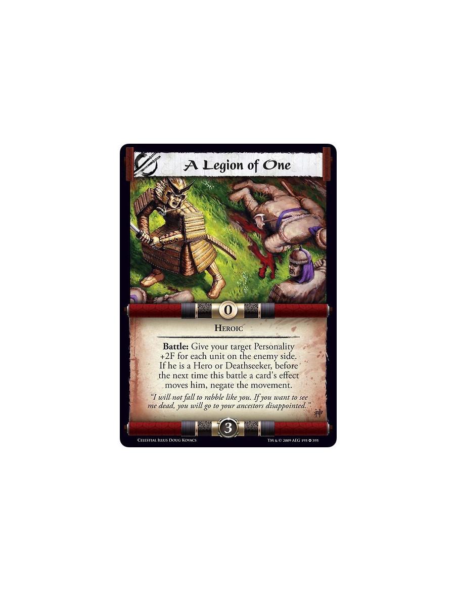 A Legion of One (Español)  - Heroic Battle: Give your target Personality +2F for each unit on the enemy side.If he is a Hero or 