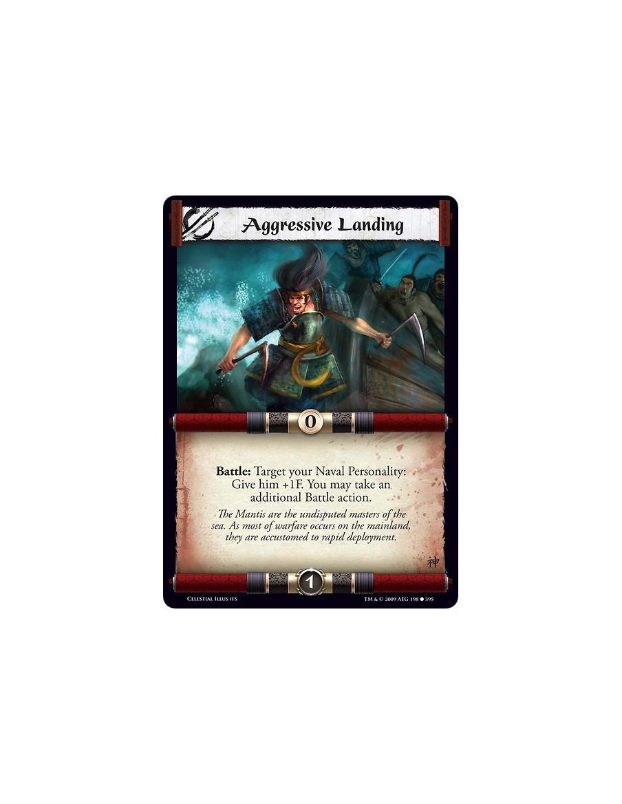 Aggressive Landing  - Battle: Target your Naval Personality: Give him +1F. You may take an additional Battle action.