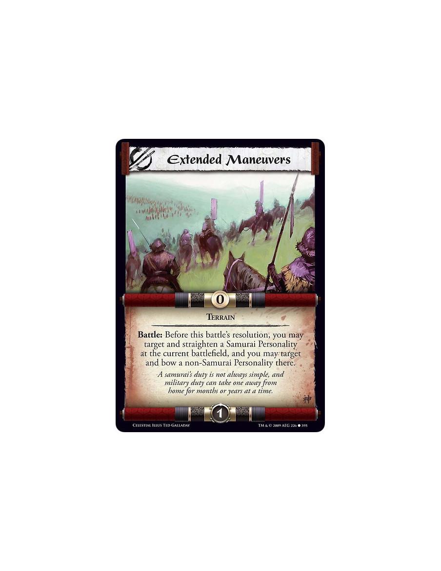Extended Maneuvers (Español)  - Terrain  Battle: Before this battle’s resolution, you may target and straighten a Samurai Person