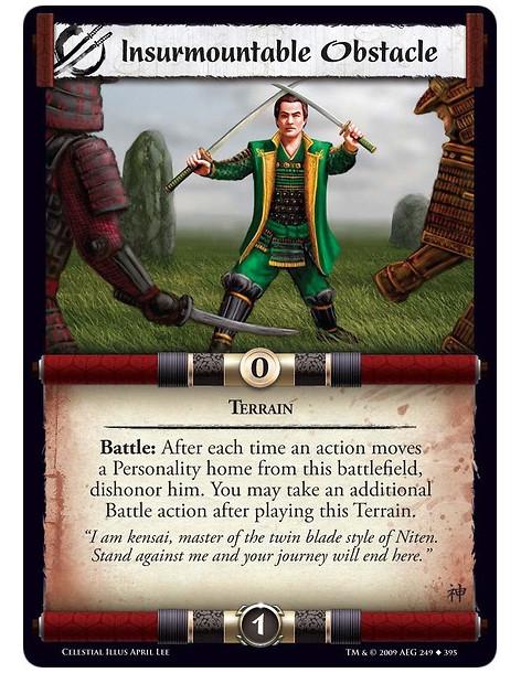Insurmountable Obstacle (Español)  - Terrain Battle: After each time an action moves a Personality home from this battlefield, d