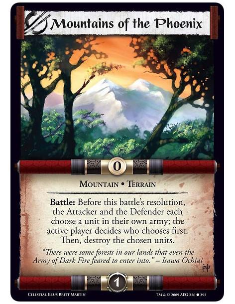 Mountains of the Phoenix  - Mountain • Terrain Battle: Before this battle’s resolution, the Attacker and the Defender each choos