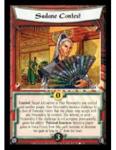 Sadame Contest  - Limited: Target a Courtier or Poet Personality you control and another player. Your Personality issues a chall
