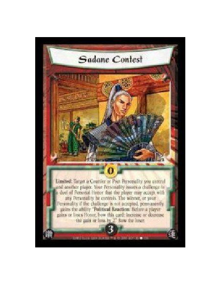 Sadame Contest  - Limited: Target a Courtier or Poet Personality you control and another player. Your Personality issues a chall