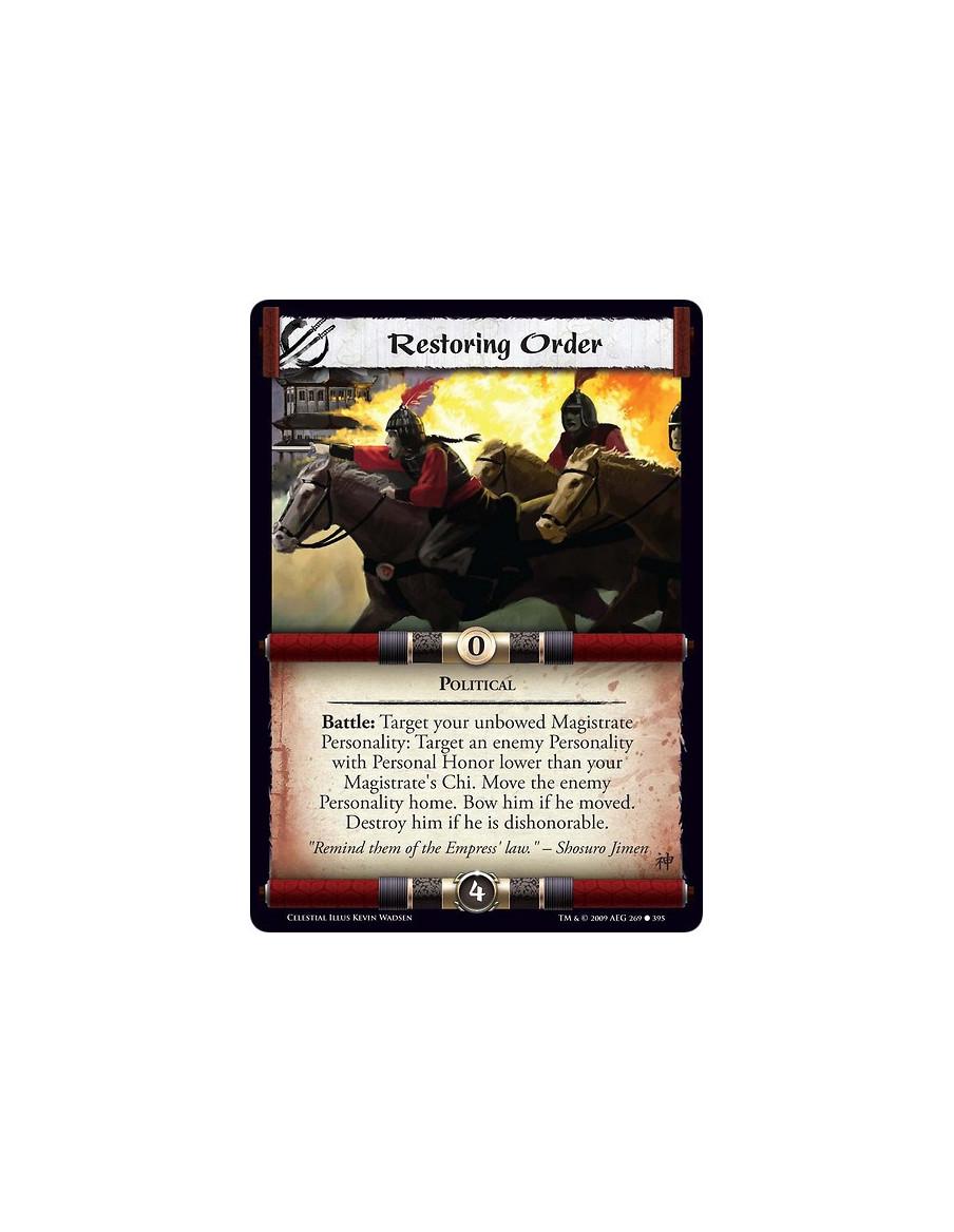Restoring Order (Spanish)  - Political Battle: Target your unbowed Magistrate Personality: Target an enemy Personality with Pers