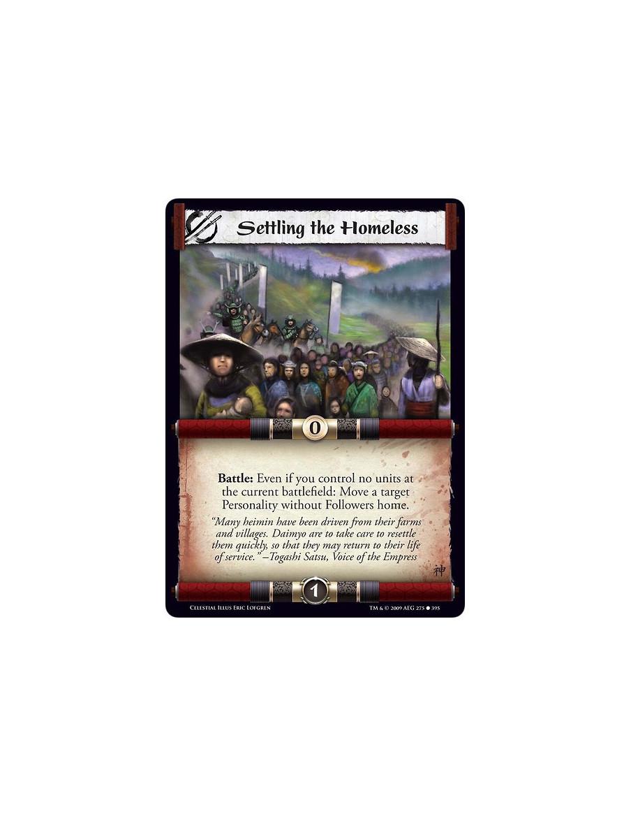 Settling the Homeless  - Battle: Even if you control no units at the current battlefield: Move a target Personality without Foll