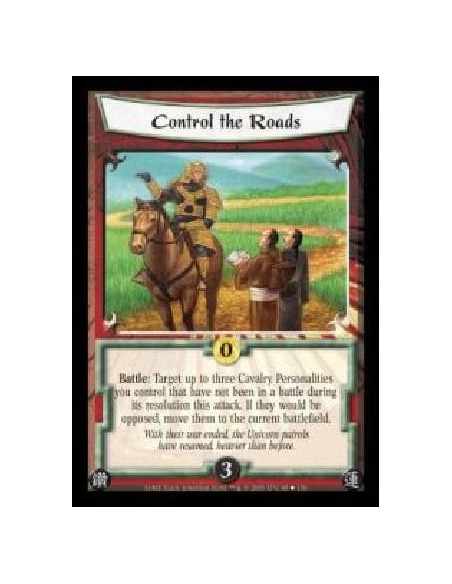 Control the Roads  - Battle: Target up to three Cavalry Personalities you control that have not been in a battle during its reso