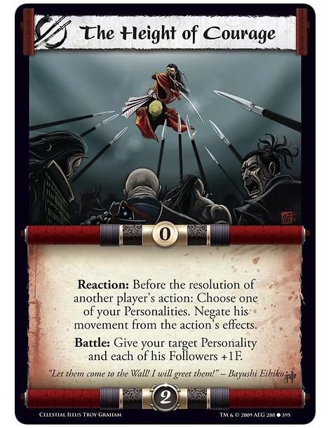 The Height of Courage (Spanish)  - Reaction: Before the resolution of another player's action: Choose one of your Personalities.