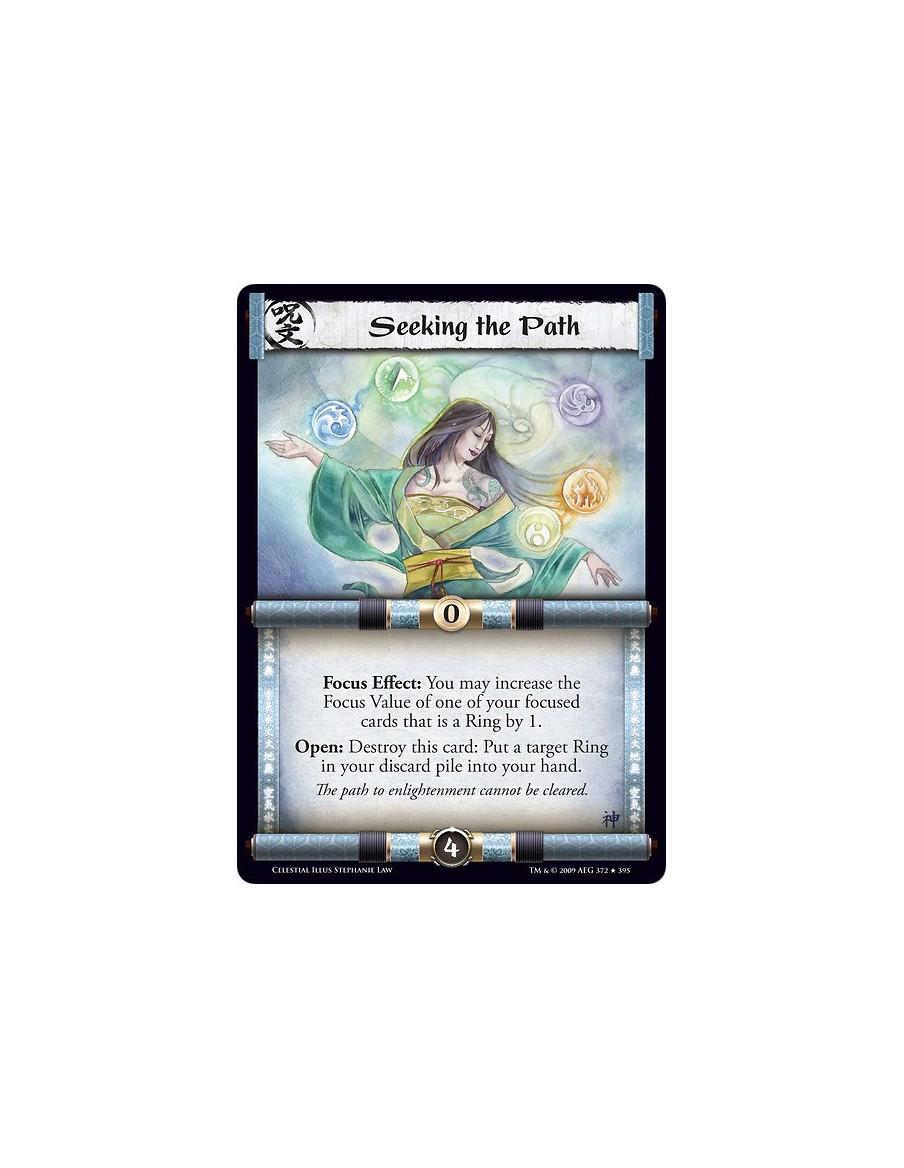 Seeking the Path (Español)  - Focus Effect: You may increase the Focus Value of one of your focused cards that is a Ring by 1. O