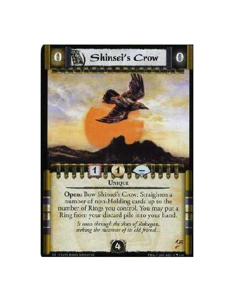 Shinsei's Crow (Spanish)  - Unique Open: Bow Shinsei's Crow: Straighten a number of non-Holding cards up to the number of Rings 
