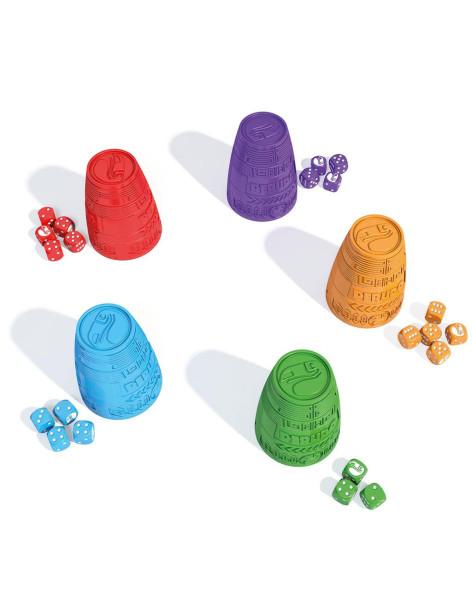 Perudo. Juego de Mesa  - En Perudo tiras tus dados y tratas de superar la anterior jugada… pero recuerda, ¡a veces deberás marca 2