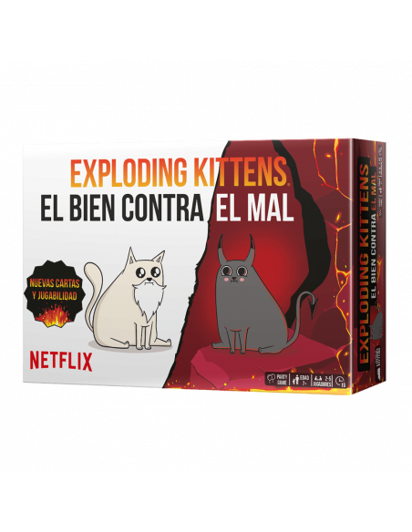 Exploding Kittens: Good vs Evil (Spanish)  - NUEVAS REGLAS. NUEVOS GATITOS. NUEVO CAOS.

ESTA VERSIÓN ES LA APUESTA MÁS ARRIESGA