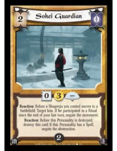 Sohei Guardians  - Reaction: Before a Shugenja you control moves to a battlefield: Target him. If he participated in a Ritual si