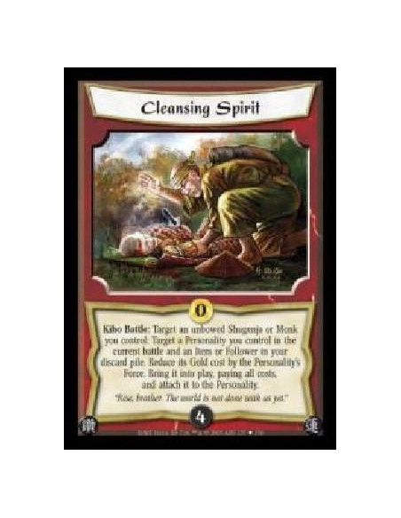 Cleansing Spirit  - Kiho Battle: Target an unbowed Shugenja or Monk you control: Target a Personality you control in the current