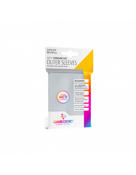 Gamegenic Cover Sleeves Clear. Standard Size (69x94mm)  - Gamegenic Cover Sleeves Clear. Standard Size (69x94mm)
50 Sleeves