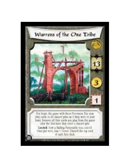 Warrens of the One Tribe (Spanish Language)  - You begin the game with three Provinces. You may play cards in all discard piles 