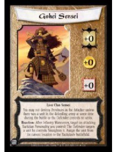 Gohei Sensei  - Lion Clan Sensei. You may not destroy Provinces as the Attacker unless there was a unit in the defending army at