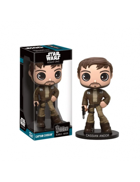 Figura Cassian Andor funko Wobbler (Caja dañada)  - Figura en perfecto estado. La caja de plástico está rota.