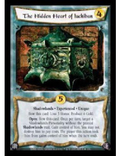 The Hidden Heart of Iuchiban Exp FOIL  - Shadowlands · Experienced · Unique. Bow this card: Lose 3 Honor. Produce 4 Gold. Open: 