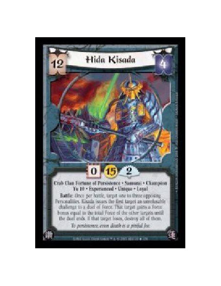 Hida Kisada Exp FOIL (Idioma Español)  - Crab Clan Fortune of Persistence · Samurai · Champion · Yu 10 · Experienced · Unique · 