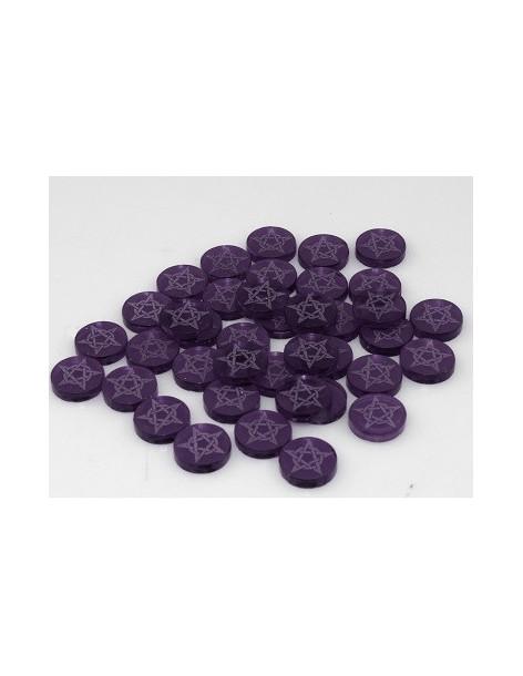 VTES. 40 Pentacle Tokens Bag (Purple)  - VTES. 40 Pentacle Tokens Bag (Purple)