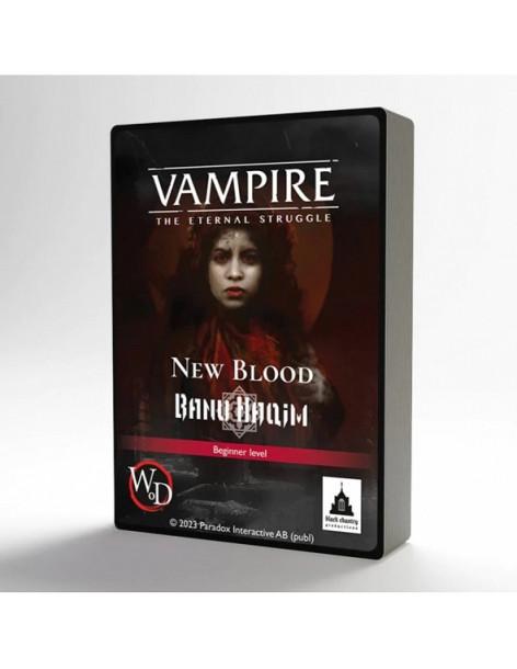 Vampiro New Blood: Banu Haqim (Spanish)  - New Blood is a collection of five 55-card preconstructed decks for introductory games