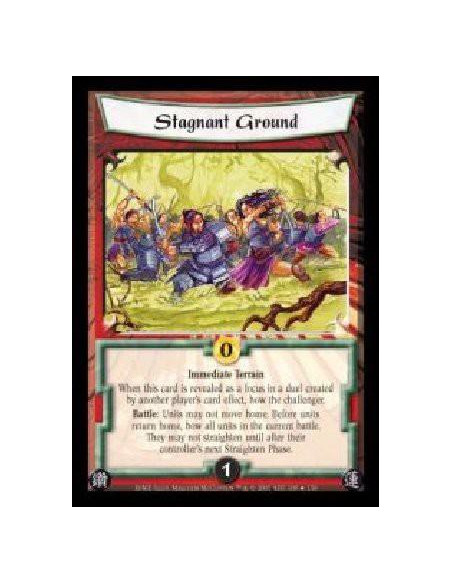 Stagnant Ground FOIL  - Immediate Terrain. When this card is revealed as a focus in a duel created by another player's card effe