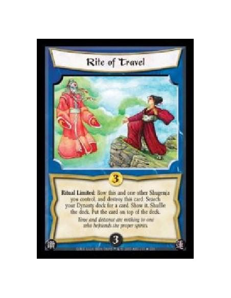 Rite of Travel FOIL  - Ritual Limited: Bow this and one other Shugenja you control, and destroy this card: Search your Dynasty d