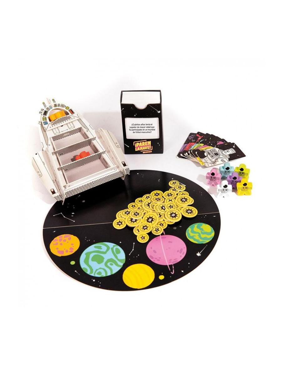 ¡Paren la nave! Que me bajo  - ¡Paren la Nave! Que me bajo es un juego de mesa para toda la familia en el que, a diferencia de o