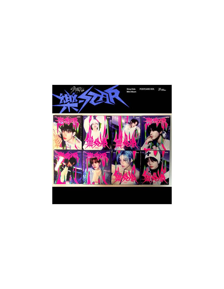 STRAY KIDS - Rock-Star (8th Mini Album) Postcard Ver.  - Contenido:
- Set de 8 postales- CD de música- Papel con lyrics- Photoca