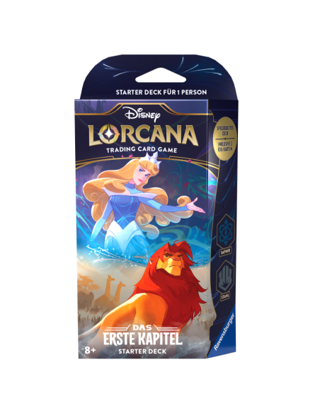 The First Chapter: Aurora / Simba - Sapphire / Steel Starter Deck LORCANA (Inglés)  - 
