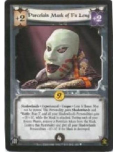 Porcelain Mask of Fu Leng Exp FOIL  - Shadowlands. Experienced. Unique Lose 6 Honor. May not be moved. This Personality gains Sh