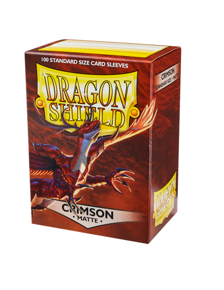 Dragon Shield Sleeves Standard size (63x88mm) - Crimson Matte (100u)  - 