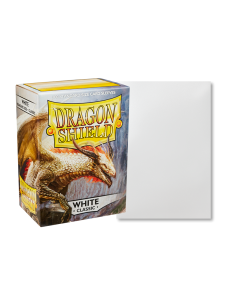 Fundas Dragon Shield Tamaño Standard (63x88mm) - Blanco Classic (100u)  - Protege tus cartas con las fundas de la prestigiosa ma