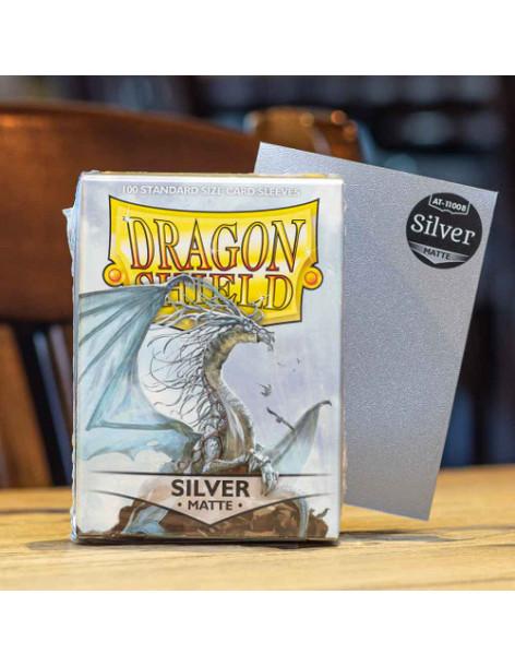 Dragon Shield Sleeves Standard size (63x88mm) - Silver Matte (100u)  -  2