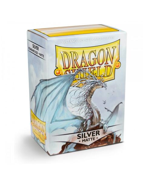 Dragon Shield Sleeves Standard size (63x88mm) - Silver Matte (100u)  - 