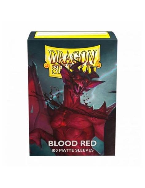 Dragon Shield Sleeves Standard size (63x88mm) - Blodd Red Matte (100u)  - 