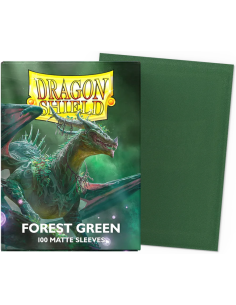 Fundas Dragon Shield Tamaño Standard (63x88mm) - Verde Bosque / Forest Green mate (100u)  - Protege tus cartas con las fundas de 2