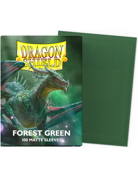 Fundas Dragon Shield Tamaño Standard (63x88mm) - Verde Bosque / Forest Green mate (100u)  - Protege tus cartas con las fundas de