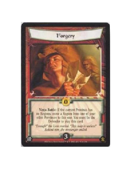 Forgery FOIL  - Ninja Battle: If the current Province has no Regions, move a Region from one of your other Provinces to this one