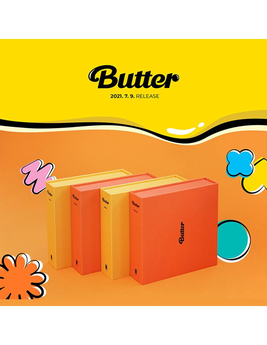 BTS - Single (BUTTER)  - BTS - Single [BUTTER]2 Versiones:  Cream (amarilla), Peaches (naranja)Este single de BTS contiene:- CD-